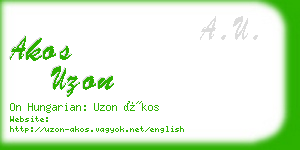 akos uzon business card